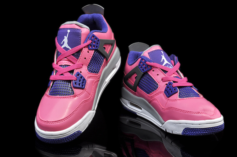Air Jordan 4 Women Shoes Purple/Red Online
